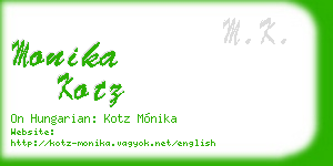 monika kotz business card